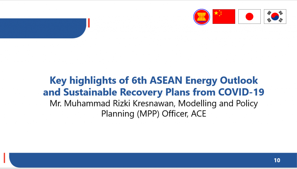 The 15th ASEAN+3 NRE and EE&C Forum - AEO6 and Sustainable Recovery