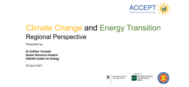 Climate Change and Energy Transition: Regional Perspective